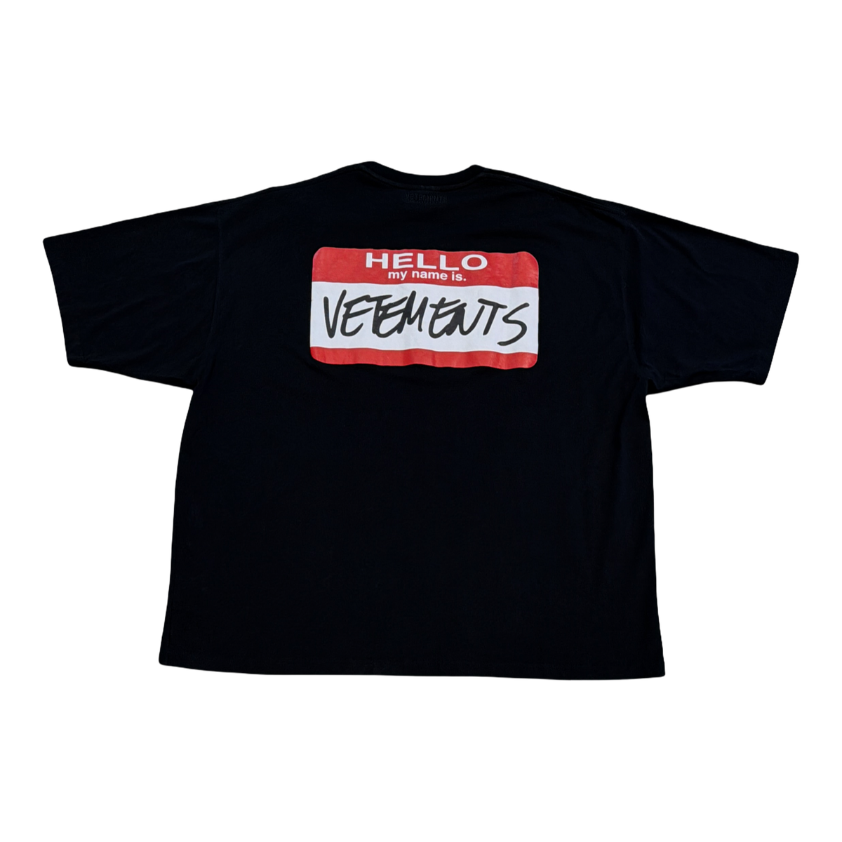Vetements Hello My Name Is Vetements Tee