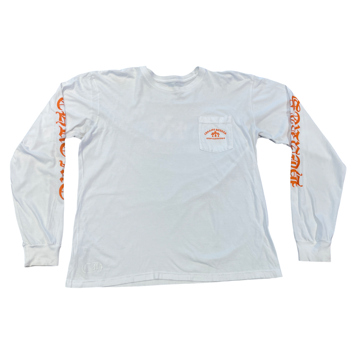 Chrome Hearts Orange Triple Cross Hollywood L/S Tee "White" *Hole*