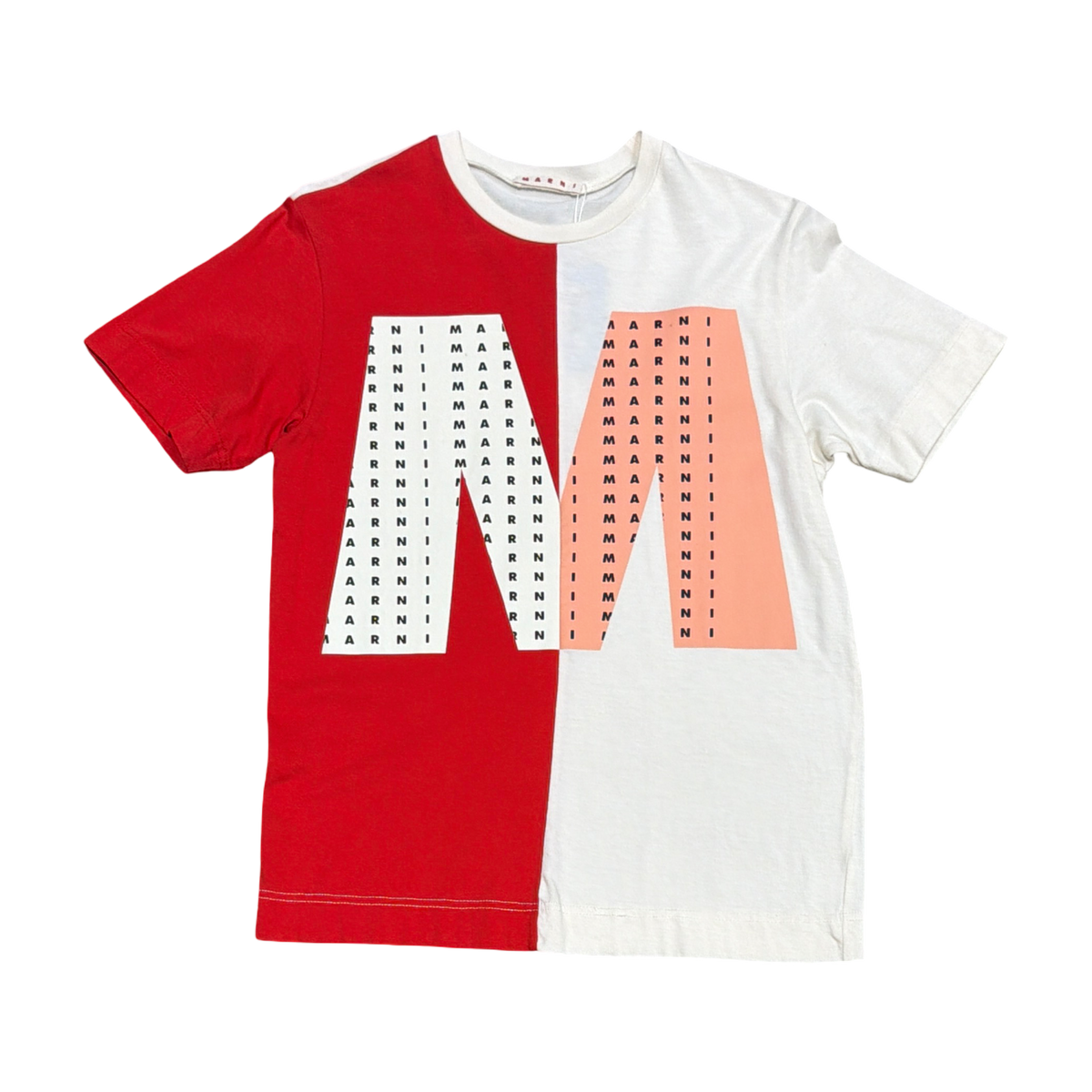 Marni Brave Kid Red And Cream Tee [Youth]