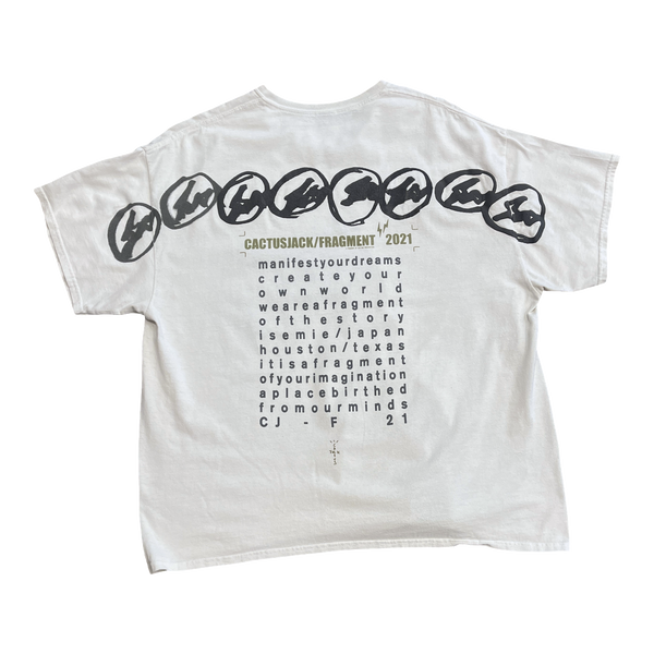Travis Scott Cactus Jack For Fragment Manifest T-Shirt White