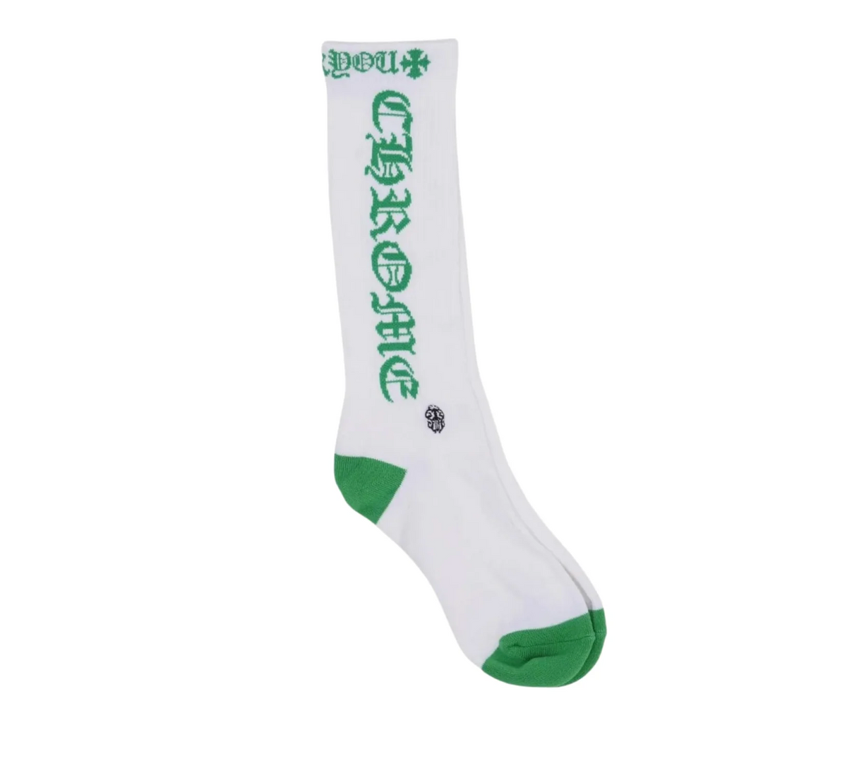 Chrome Hearts Fuck You Logo Socks Green & White