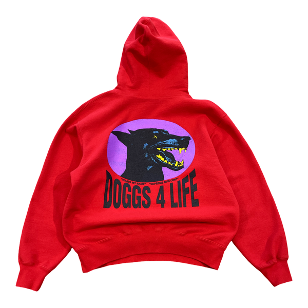 Supreme Doggs Hooded Sweatshirt Red