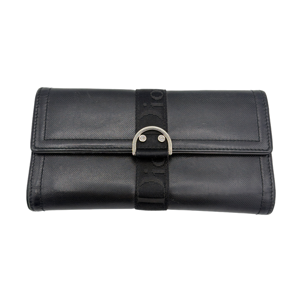Dior Long Wallet Black Black