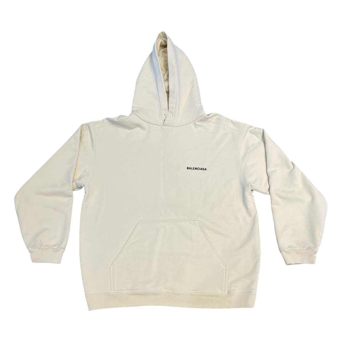 Balenciaga Logo Print Beige hoodie