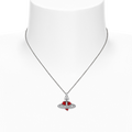 Vivienne Westwood New Diamante Heart Pendant Necklace Pink
