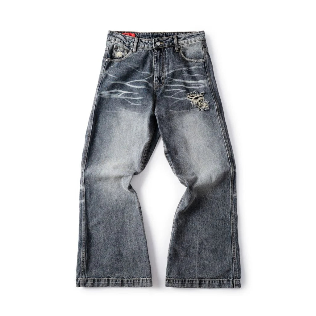 Bacykism FNCK SNITCHCLUB V1 WASHED 3D DENIM PANTS