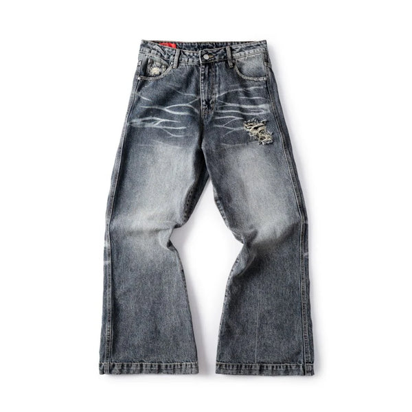Bacykism FNCK SNITCHCLUB V1 WASHED 3D DENIM PANTS