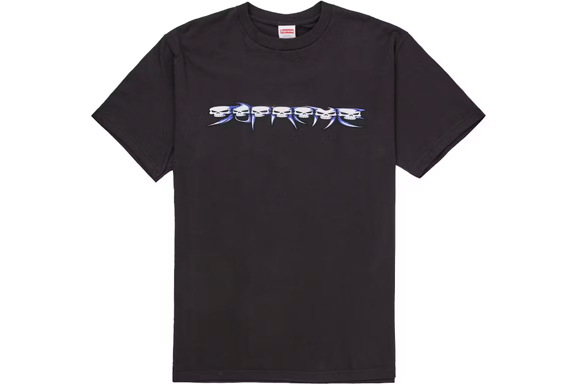 Supreme Skulls Spellout Tee Black