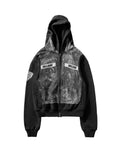 Villain Bitmap Zip Up Hoodie
