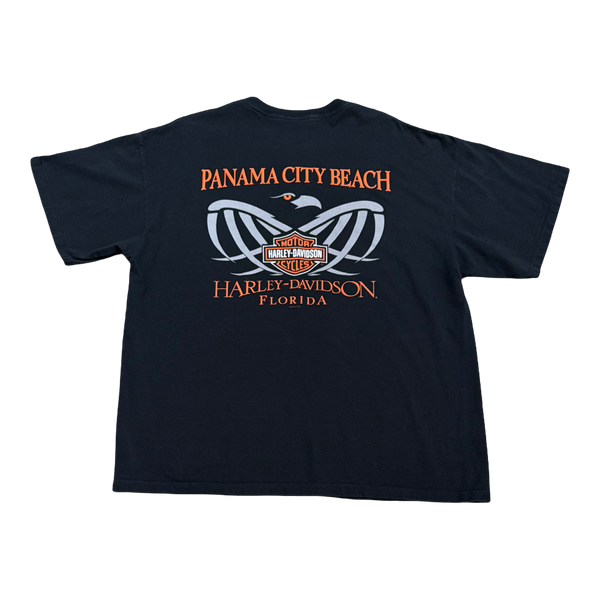 Harley Davidson Panama Beach Florida Black Tee