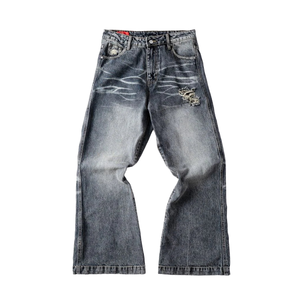 Bacykism FNCK SNITCHCLUB V1 WASHED 3D DENIM PANTS