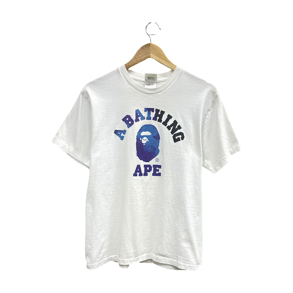 Bape Tye Dye College Logo Tee White