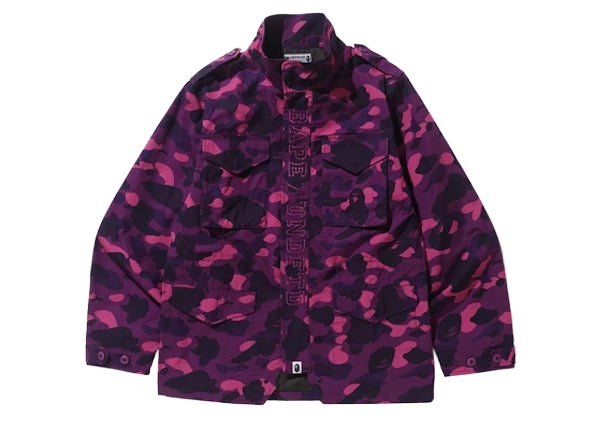BAPE X Undefeated Color Camo M-65 Jacket - Purple/Camo
