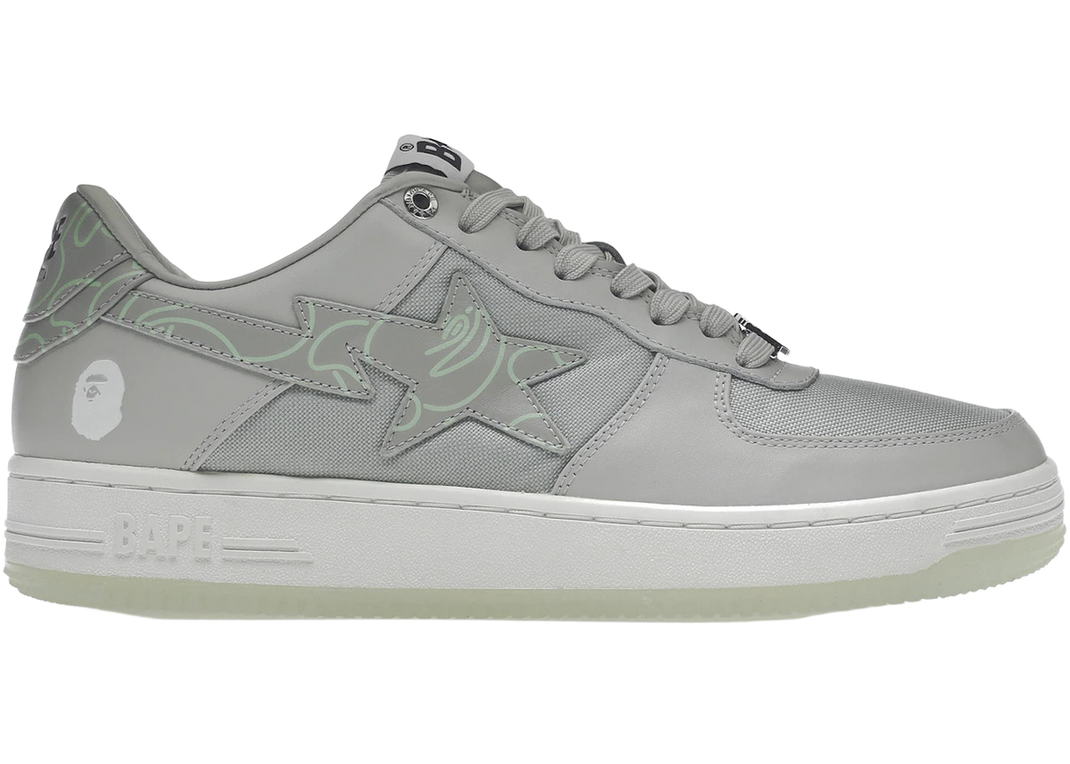A Bathing Ape Bape Sta Text Code Camo Grey