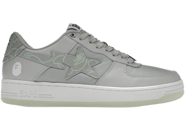A Bathing Ape Bape Sta Text Code Camo Grey