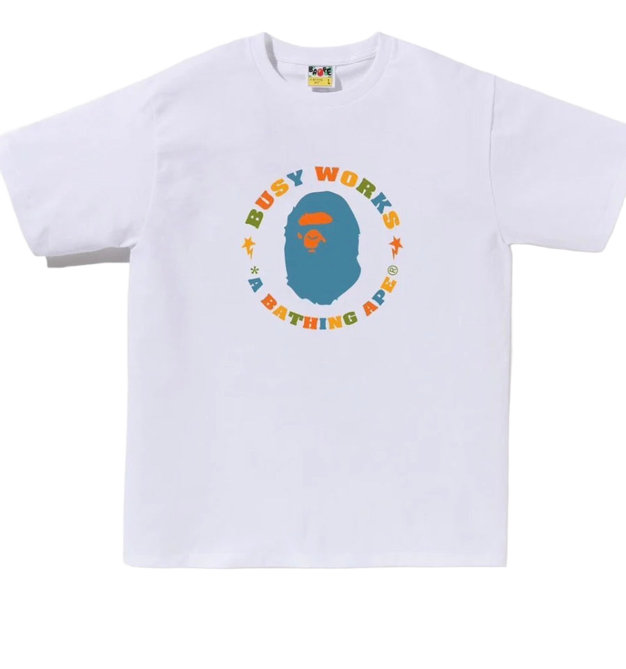 A bathing ape colors busy works sta tee