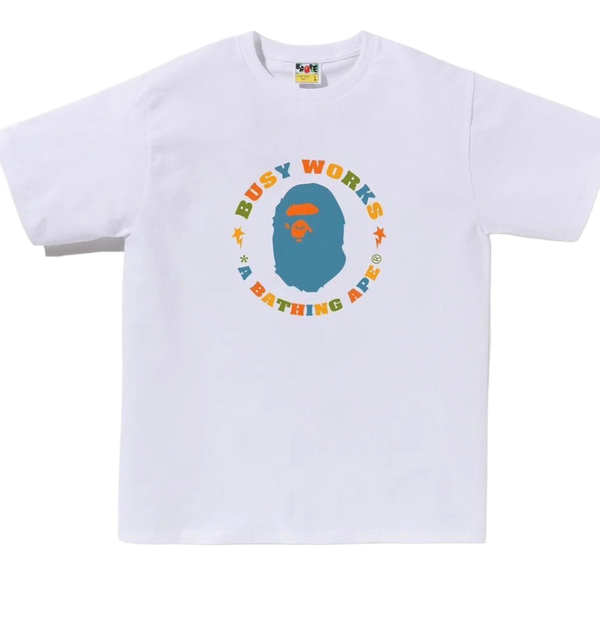 A bathing ape colors busy works sta tee