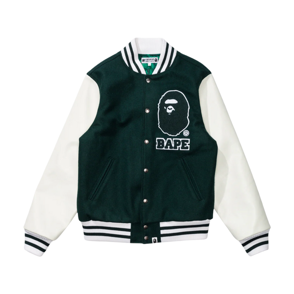 BAPE x Undefeated Varisty Jacket Green/White