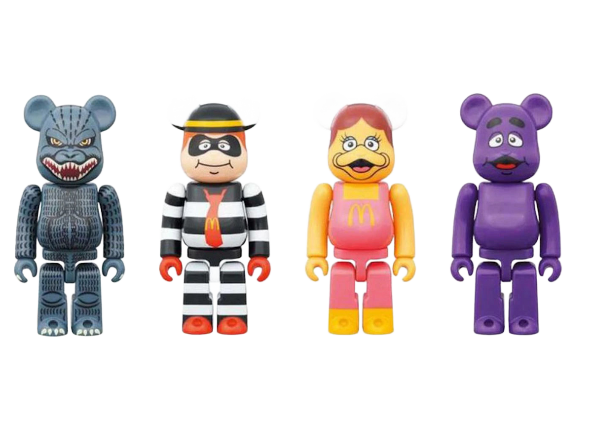 Bearbrick Godzilla vs McDonalds 150% Set of 4