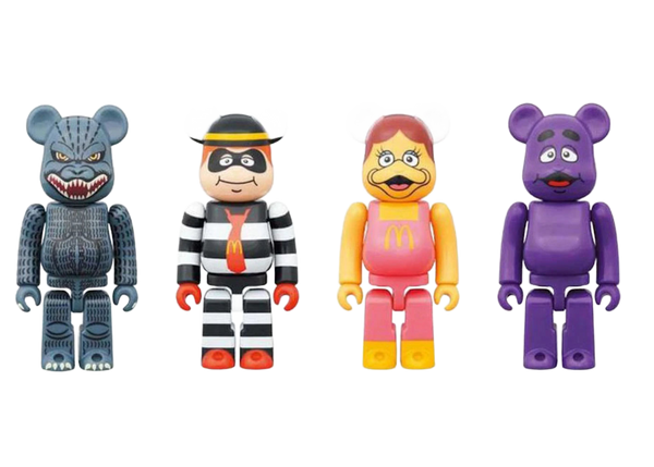 Bearbrick Godzilla vs McDonalds 150% Set of 4