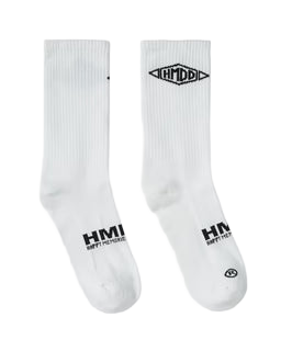 HMDD White Crew Sock