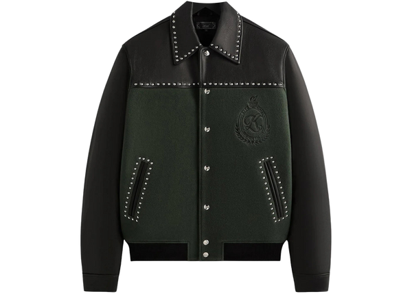 Kith Leather Combo Varsity Jacket Machine