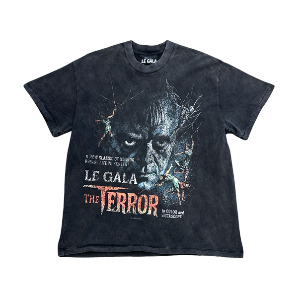 Le Gala The Terror Single Stitched Tee Vintage Black