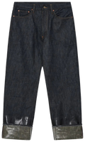 Maison Margiela Lacquered Turn-Up Jeans 'Indigo'