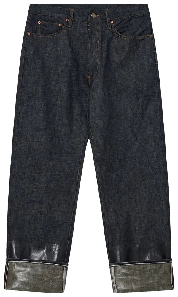 Maison Margiela Lacquered Turn-Up Jeans 'Indigo'