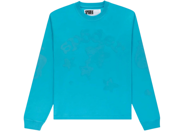 Sp5der Beluga Longsleeve Tee Ocean Blue