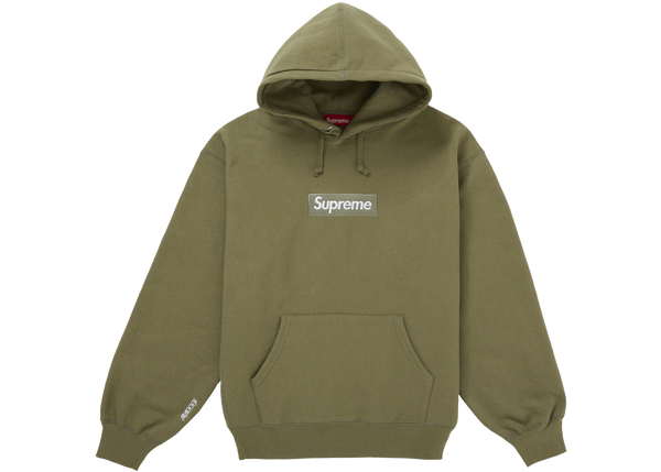 Supreme Box Logo Hooded Sweatshirt (FW25) Light Olive