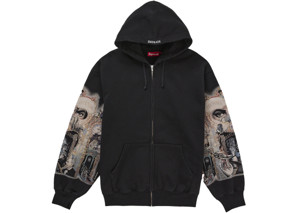 Supreme Michael Jackson Dangerous Zip Up Hooded Sweatshirt Black
