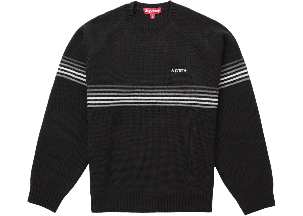 Supreme Raised Stripe Sweater Black