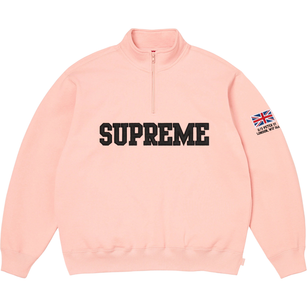 Supreme Shop Flag Half Zip Pullover Pink