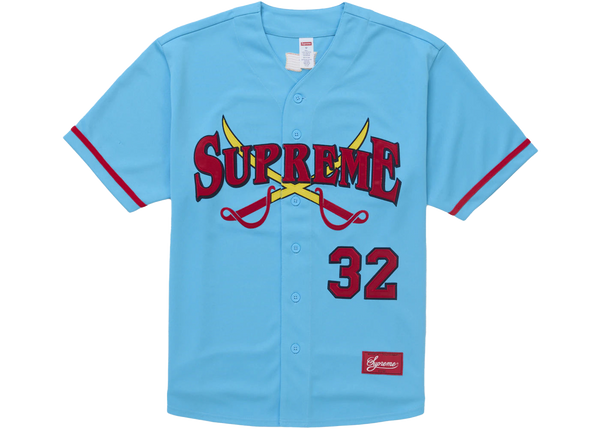 Supreme Swords Baseball Jersey Blue