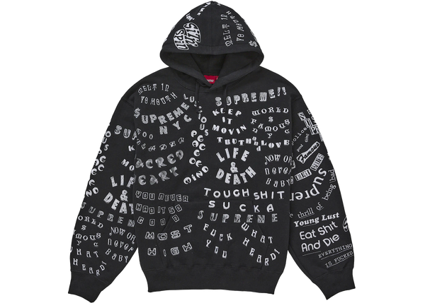 Supreme Too Deadly Hooded Sweatshirt Black