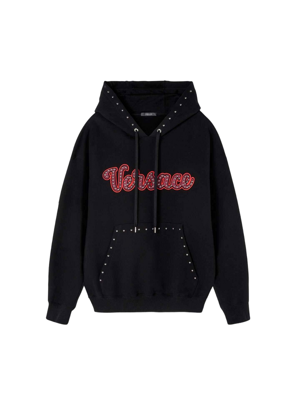 Versace Varsity Logo Studded Hoodie