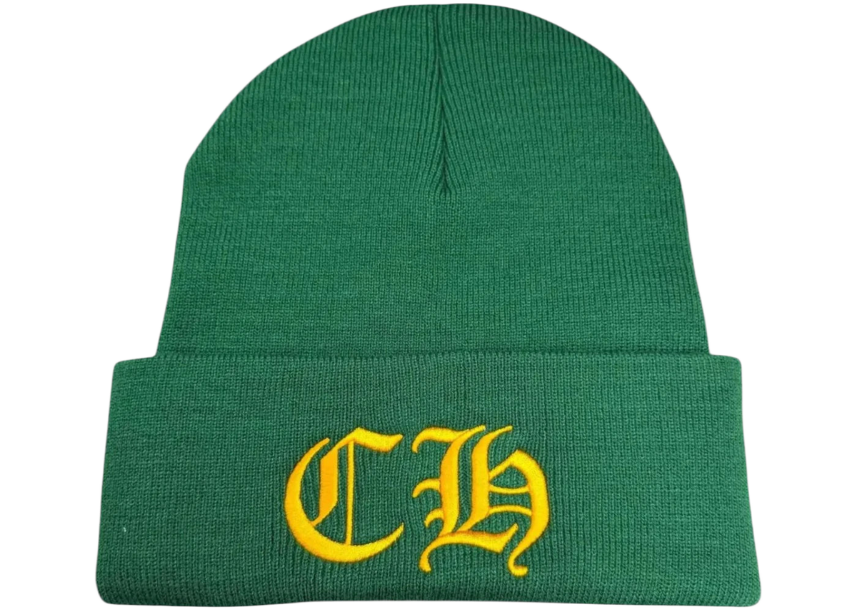 Chrome Hearts CH Logo Beanie Green/Yelllow