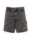 Common Studios 'Star' Washed Denim Short in Charcoal