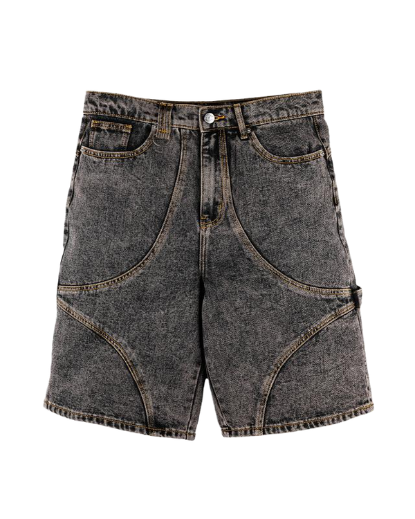 Common Studios 'Star' Washed Denim Short in Charcoal