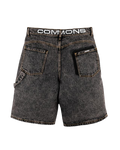 Common Studios 'Star' Washed Denim Short in Charcoal