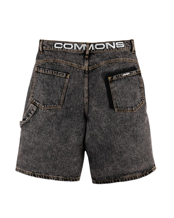 Common Studios 'Star' Washed Denim Short in Charcoal