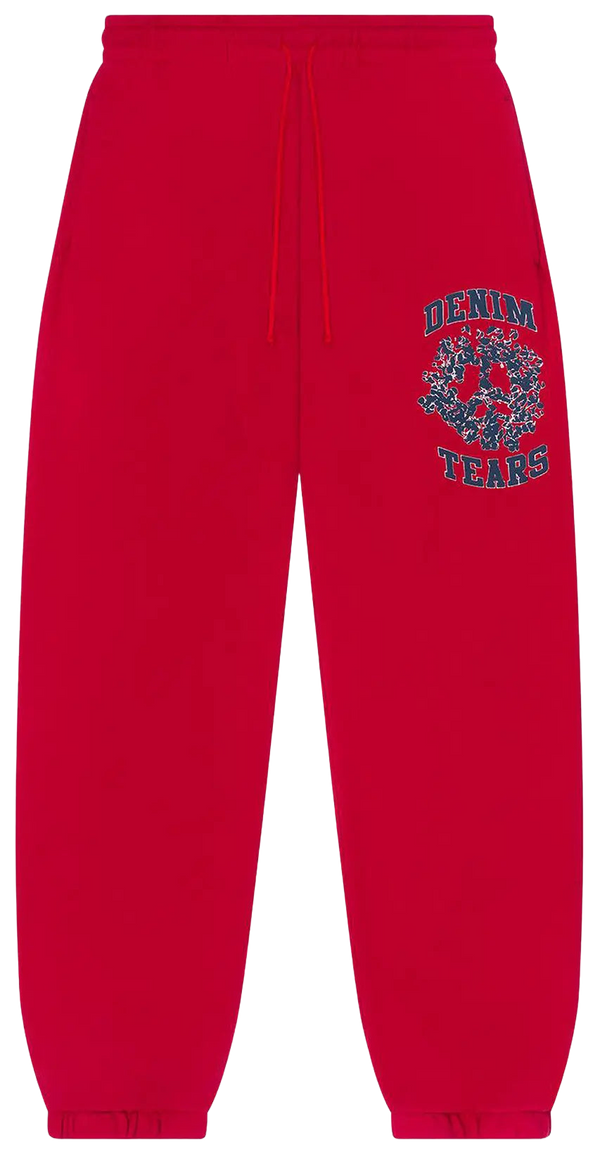 Denim Tears Denim University Sweatpants 'Red' - Trendy and Comfortable