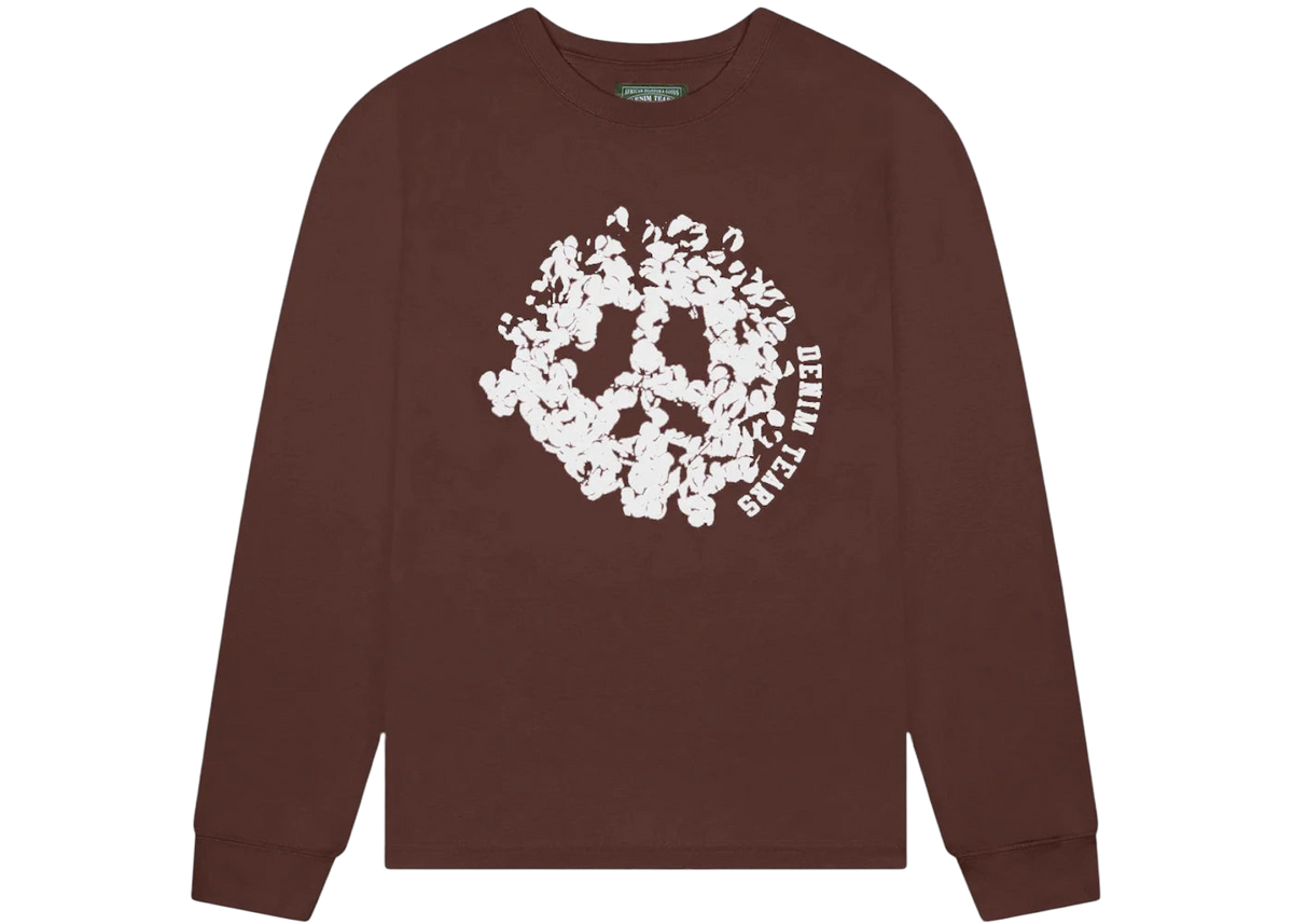 Denim Tears Peace Wreath Long Sleeve Tee Brown