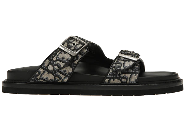 Dior Aqua Sandal Beige Black Dior Oblique Jacquard - EU42