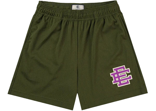 Eric Emanuel EE Basic Short in Chive Green/Purple - XXL