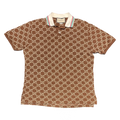 Gucci Logo-Embroidered Cotton Blend Polo in Brown