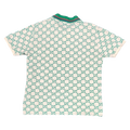 Gucci Logo-Embroidered Cotton Blend Polo in White and Green