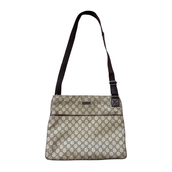 Gucci Messenger Crossbody Shoulder Bag Monogram Supreme GG