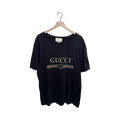 Gucci Oversize Washed T-Shirt With Gucci Logo - Black